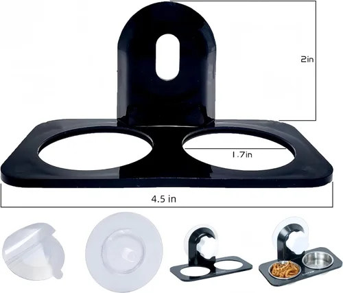 Vista 5 de Repisa de alimentación de Gecko con cresta [ventosa], con 10 tazas de acero inoxidable para alimentos de 0.5 onzas, cuencos de comida para reptiles