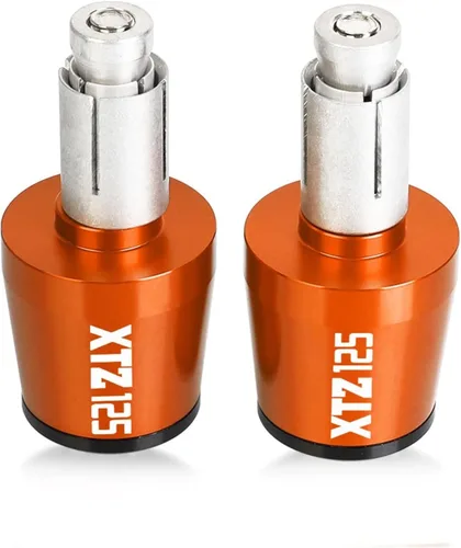 Vista 4 de Extremos de barra de manillar de motocicleta para XTZ125 XTZ 125 2021 2022 2023 78 pulgadas 0.866 in, tapones antivibración plateados