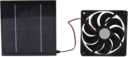 Vista 5 de Kit de ventilador de panel solar, mini ventilador de panel solar de 100 W, ventilador de techo alimentado por energía solar para RV, yate