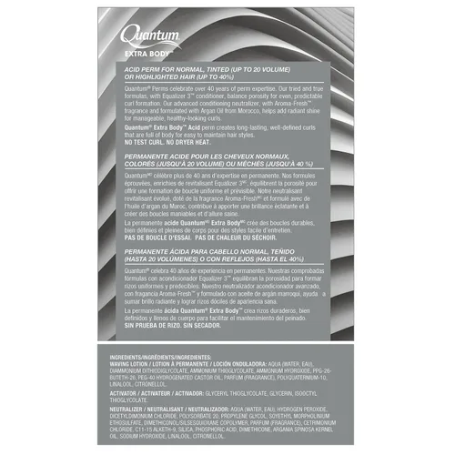 Vista 2 de Zotos Quantum Extra Body Acid Tratamiento Unisex Permanente 1 Aplicación