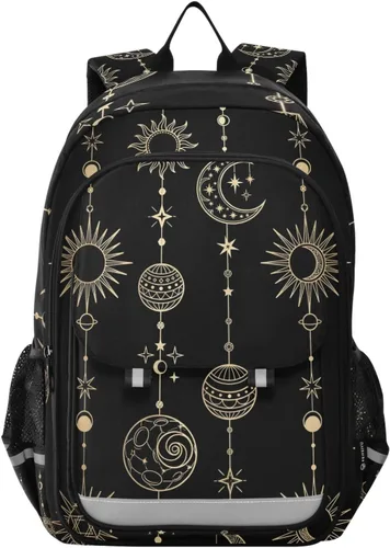 Vista 14 de ALAZA Moon Stars Alchemy Witch - Mochila para laptop para mujeres y hombres, bolsa de viaje casual con compartimento y múltiples bolsillos