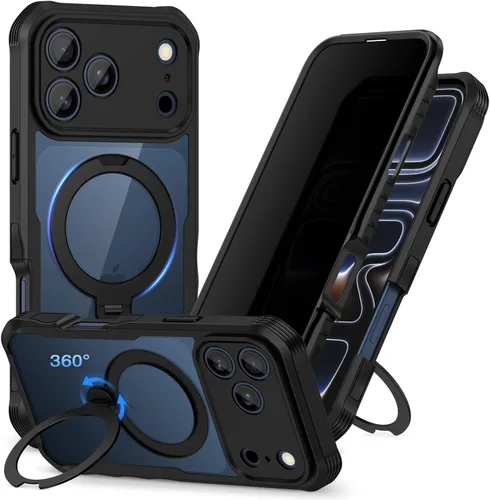 Vista 81 de CENHUFO Funda de privacidad para iPhone 11 Pro, funda de cuerpo completo con protector de pantalla de privacidad de vidrio templado 9H integrado