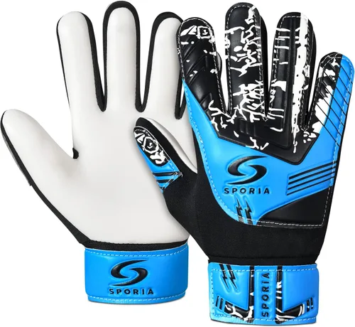 Vista 10 de SPORIA Guantes de portero para jóvenes con doble protección para la muñeca, guantes de fútbol para niños, material de látex antideslizante, guantes