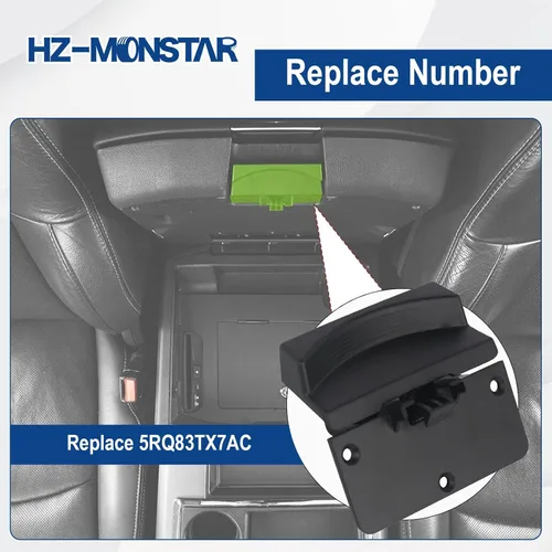 Vista 3 de Pestillo de tapa inferior de la consola del reposabrazos interior compatible con Dodge Ram 1500 Classic 2013-2018, Ram 2500 2013-2017, Ram 3500