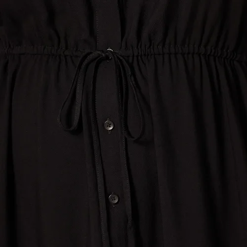 Vista 7 de Tienda Essentials - Vestido por debajo de la rodilla de media manga para mujer, estilo acampanado, ajuste holgado, ceñido en la cintura