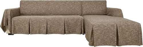 Vista 9 de IMYOGI Fundas modernas para sofá modular en forma de L, 2 piezas de lino y poliéster, protector de muebles para niños y mascotas