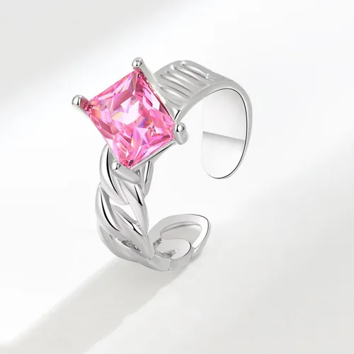 Vista 29 de Anillo de plata 925, anillos de plata ajustables para mujer, anillos de pulgar abiertos, anillos de circonio, anillos ajustables, anillos abiertos