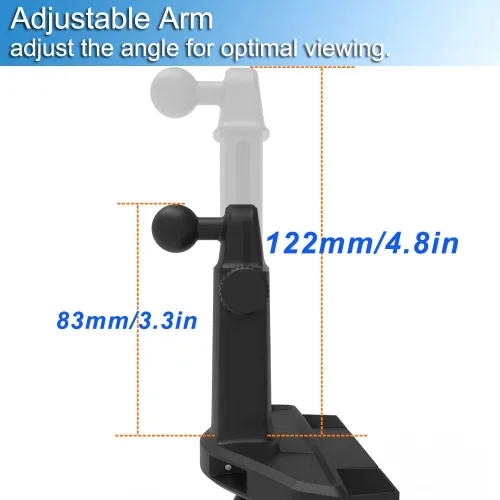 Vista 5 de Soporte ajustable de la tableta del soporte de la ranura del CD del coche 360 para el iPad y el teléfono celular