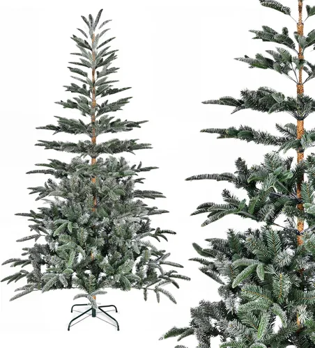 Vista 10 de Árbol de Navidad flocado de 6 pies preiluminado, árbol de Navidad artificial con control remoto, 250 luces LED de color blanco cálido y cambio