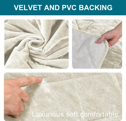 Vista 3 de Turquoize Fundas de terciopelo para reposabrazos para sillas y sofás, fundas para reposabrazos de sofá reclinable con bolsillo lateral, fundas