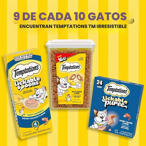 Vista 6 de Temptations Jumbo Stuff - Golosinas crujientes y suaves para gatos, salmón, 14 onzas Bigger than Classic Temptations, crunchy outside, soft