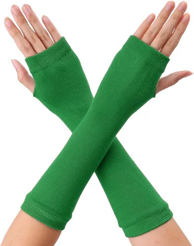 Vista 50 de Allegra K Calentadores de brazo sin dedos unisex de moda clásica