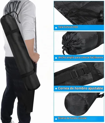 Vista 3 de PATIKIL Bolsa para trípode de 28 pulgadas, bolsa de transporte plegable de nailon con correa para el hombro para viajes al aire libre, campamento