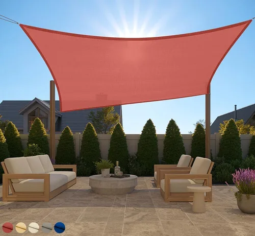 Vista 21 de GORILLA GRIP - Toldo parasol resistente, protección UV, resistente a la decoloración, desgarros y óxido, rectangular, con bordes curvos que bloquean