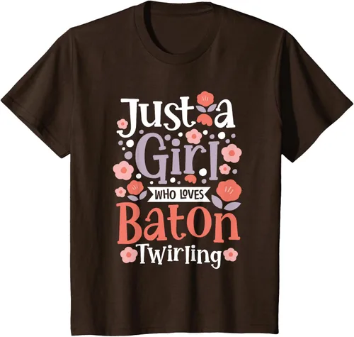 Vista 52 de A Girl Who Loves Baton Twirling - Camiseta de giro Majorette Twirler, Negro