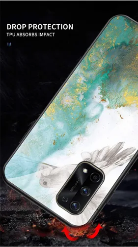 Vista 2 de IVY Funda de mármol de vidrio templado para Oppo Realme X7 Pro Case - C
