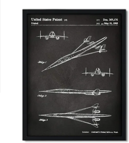 Vista 27 de Andaz Press Póster de decoración de pared con estampado de patente de pizarra, 8.5 x 11 pulgadas, aviones, trenes, automóviles, póster de patente