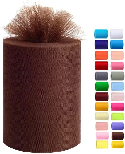 Vista 32 de Rollos de tul de 6 pulgadas por 100 yardas (300 pies) de tela de carrete de tul para bricolaje, faldas tutú, bodas, baby shower, manualidades
