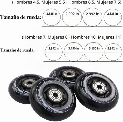 Vista 6 de LIKU Negro Profesional Patines En Línea Unisex
