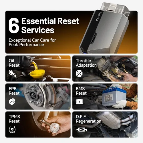 Vista 5 de TOPDON Carpal OBD2 escáner Bluetooth - Herramienta de diagnóstico para todos los sistemas con IA AI-Assisted All System Car Scan Tool for iOS &