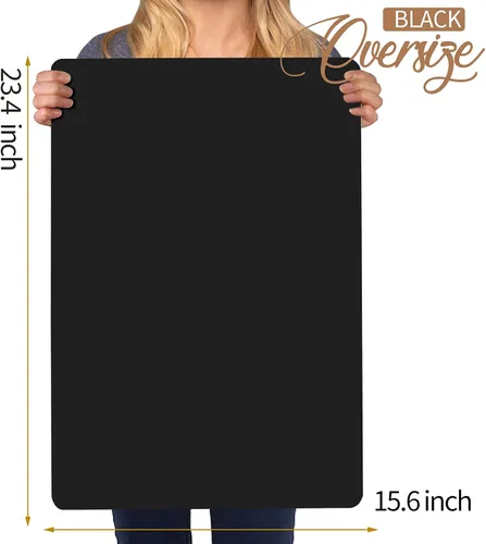 Vista 2 de LEOBRO Tapete de Silicona, 23.4" x 15.6" Tapetes de Silicona Negros para Manualidades, Moldes de Resina, Tapete de Masa de Juego, para Resina