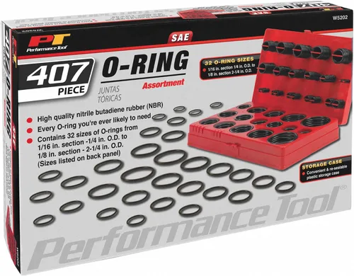 Vista 4 de Performance Tool W5202 Anillos en O, surtido de 407 piezas