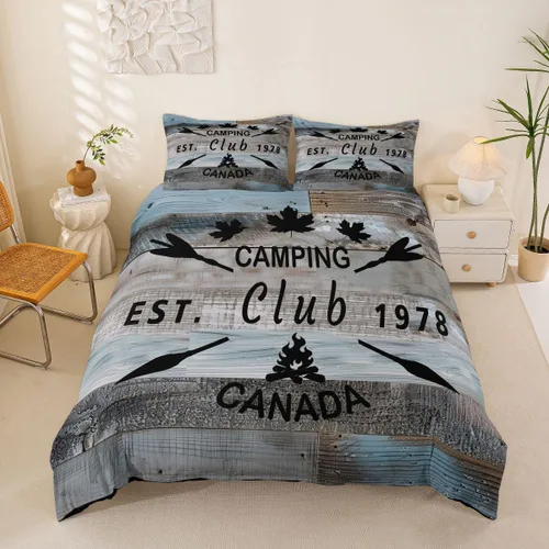 Vista 9 de Erosebridal Camper Bedding - Juego de ropa de cama de 2 piezas, estilo rústico de granja, juego de ropa de cama de campamento para adolescentes