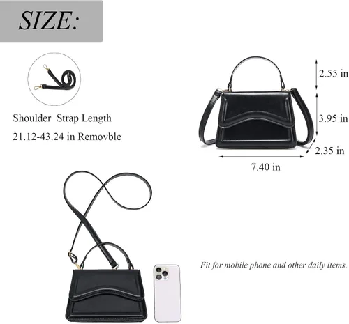 Vista 2 de SHUIANGRAN Elegante y simple bolso cruzado pequeño bolso cuadrado monedero para mujer bolso de hombro bolso