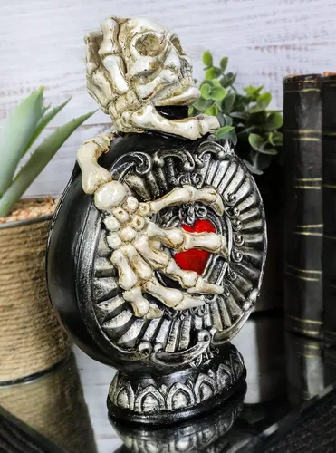 Vista 7 de Ebros Gift Wicca Oculto Brujería Esqueleto Huesos Manos Y Calavera Con Corazón Rojo Huesos En Polvo Huesos Decorativos Poción Botella Hechicería