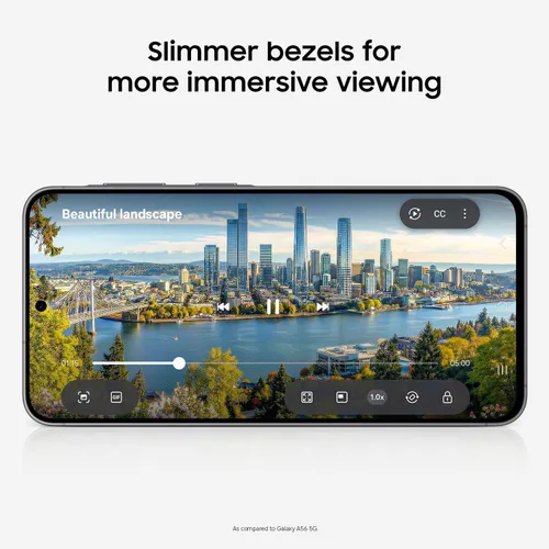 Vista 3 de Samsung Galaxy A57 5G (2026), teléfono inteligente Android desbloqueado + Buds3 FE, 128 GB, pantalla AMOLED, triple cámara, IP68, batería de 5000