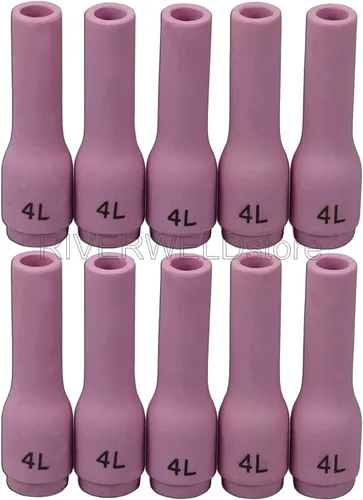 Vista 12 de RIVERWELD Boquillas de alúmina TIG tazas de cerámica largas 796F70 3L # 3/16 "0.197 in 796F71 4L # 1/4 "0.256 in 796F72 5L # 5/16" 0.315 in 796F73