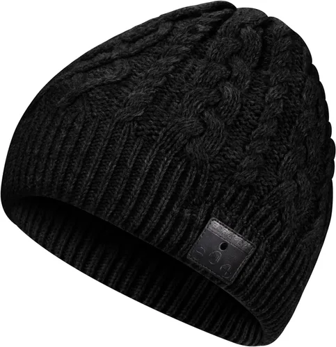 Vista 11 de Gorro de lana merino con Bluetooth, estéreo HD, 30 horas de tiempo de reproducción, micrófono integrado, regalo electrónico de Navidad