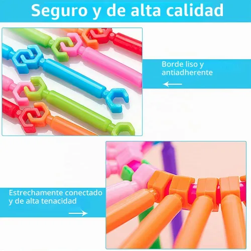 Vista 3 de Juboury 1054pcs juguete de construcción bloques de construcción barras