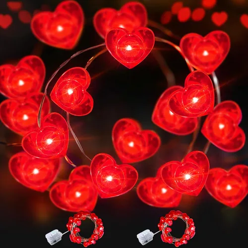 Vista 25 de AIKEI Paquete de 12 luces LED de hadas que funcionan con pilas, guirnaldas de luces impermeables de 7 pies, 20 luces LED de luciérnagas estrelladas