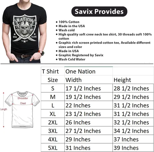 Vista 3 de One Nation One Team - Camiseta unisex de cuello redondo con diseño de calavera y espada en negro y blanco y plateado