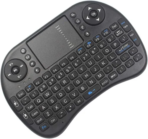 Vista 2 de Mini teclado inalámbrico 2.4GHz Touch-pad Mouse Combo Plus OTG Cable - TV xStream, compatible con Firesticks, Android TV Box, IPTV, 4K Media Stick