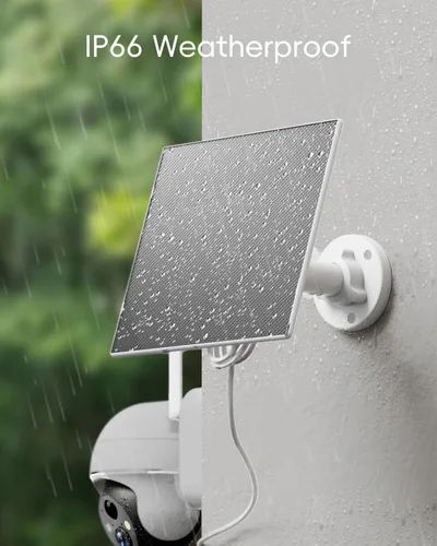Vista 14 de ZUMIMALL Panel Solar de 5W para Cámaras de Seguridad Inalámbricas para Exteriores, con Puerto Micro USB y Tipo-C, Energía Solar de Alta Eficiencia