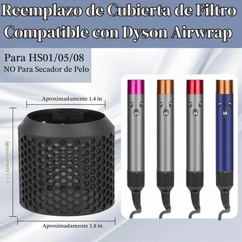Vista 2 de Reemplazo de la cubierta de la jaula del filtro para Dyson Airwrap Gris