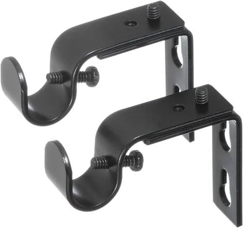 Vista 11 de Ivilon Soportes ajustables para barras de cortina - para barras de 1 o 1 1/8 pulgadas. Juego de 2 - Negro antiguo