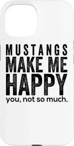 Vista 6 de Funda de regalo para iPhone 13 Pro Mustangs make me happy you not so much funny Horse