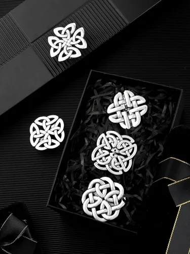 Vista 6 de Sasylvia 5 piezas vintage celta chal clips retro cárdigan suéter camisa clips vestido broche chal broche broche de cintura apriete broche