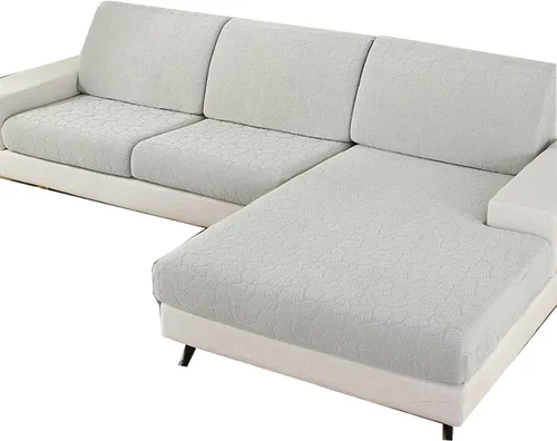 Vista 12 de Fundas elásticas para cojines de sofá, funda de cojín para sofá individual en forma de L, sofá chaise longue, protector suave de muebles de 1, 2 y 3