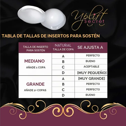 Vista 3 de Uplift Secret Inserciones de sujetador de silicona - Almohadillas de gel transparente para el pecho - Sujetador acolchado realzador de busto