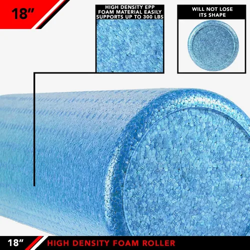 Vista 3 de JFIT High Density Foam Roller – EPP Deep Tissue Massage Roller for Muscle Recovery, Myofascial Release & Stretching