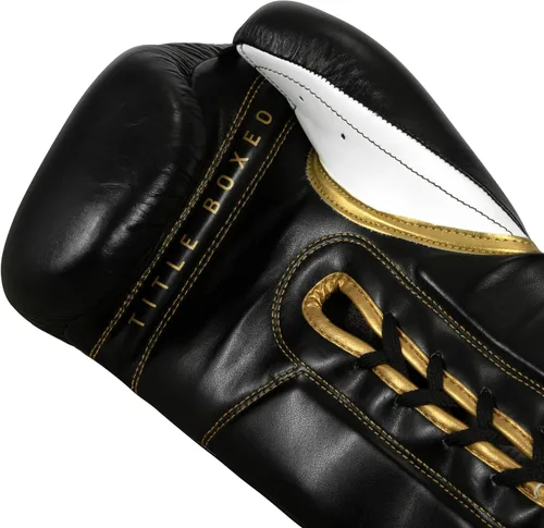 Vista 6 de Título Boxeo Guantes de entrenamiento de encaje de cuero mexicano Quatro