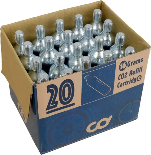 Vista 2 de CyclingDeal - paquetes de cartuchos de CO2 roscados de 6 o 12 o 20 o 30 x 0.56 oz (16g), repuesto para bombas de bicicleta y bombas de CO2 – Gran