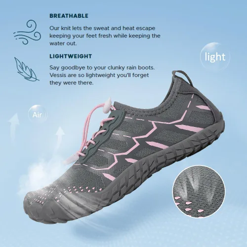 Vista 3 de Zapatos de agua para mujeres y hombres, zapatos de playa, zapatos de natación, zapatos de piscina, zapatos de río, zapatos descalzos de secado