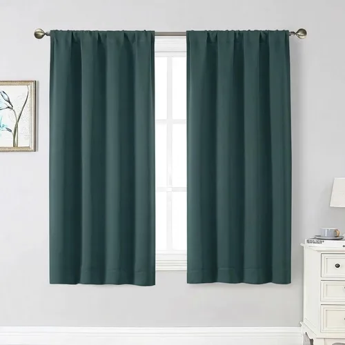 Vista 50 de Cortinas opacas para dormitorio, sala de estar, juego de 2 paneles de 54 pulgadas de largo, cortinas de oscurecimiento de habitación con aislamiento
