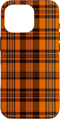 Vista 19 de iPhone 13 Pro Fall Plaid Halloween Naranja y Negro Acción de Gracias Otoño Case