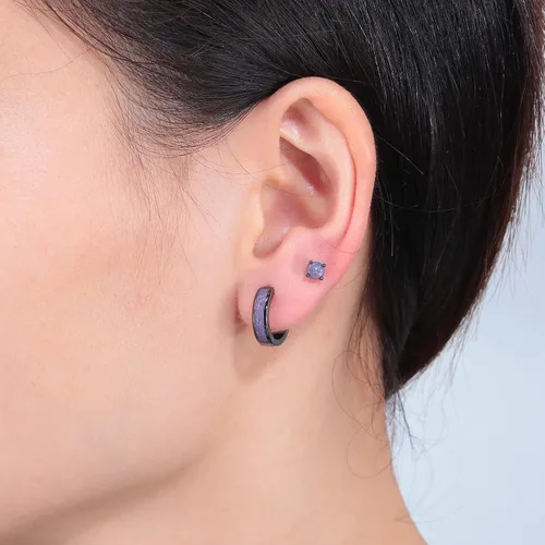 Vista 82 de CiNily Aretes Huggie de ópalo con bisagras, chapados en oro, hipoalergénicos, pequeños aretes de aro para mujeres, adolescentes, niñas, hombres